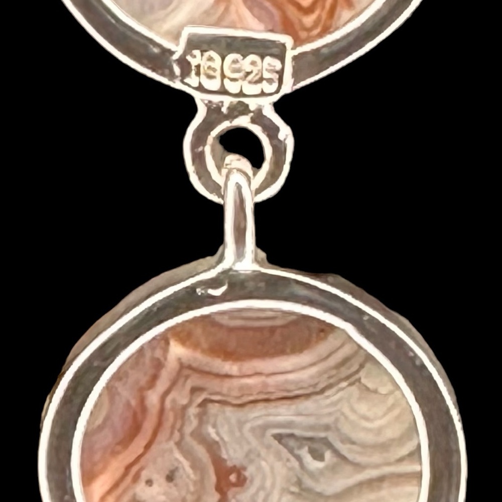 Solid Sterling Silver Crazy Lace Agate Bracelet. - image 3